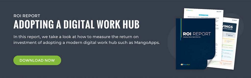Digital work hub ROI
