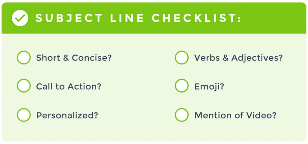 Email Subject Line Checklist
