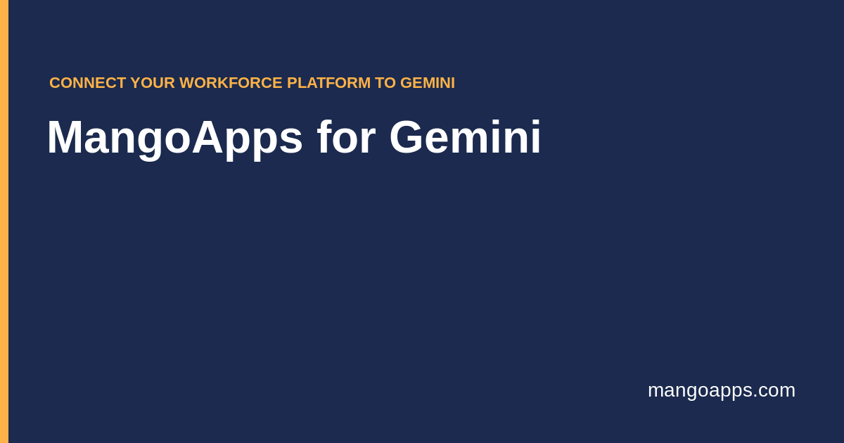 MangoApps for Gemini — connect your workforce platform to Gemini