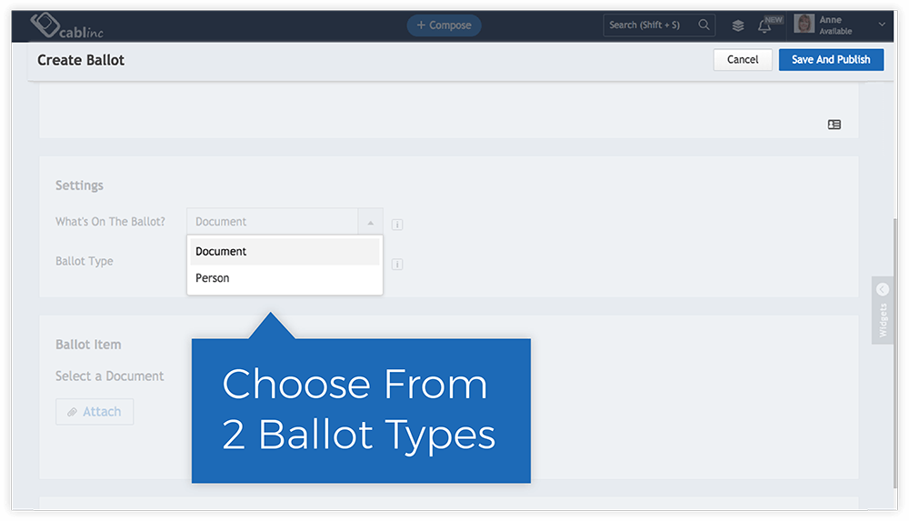Match Ballot Type To Content