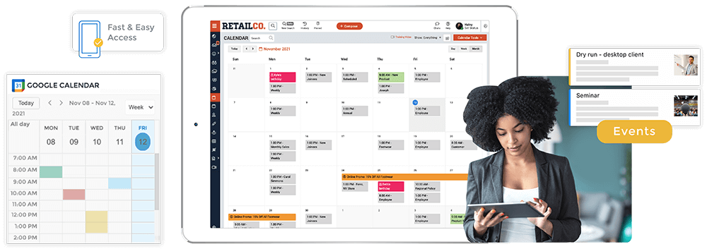 Manage Events With Personal & Team Calendars