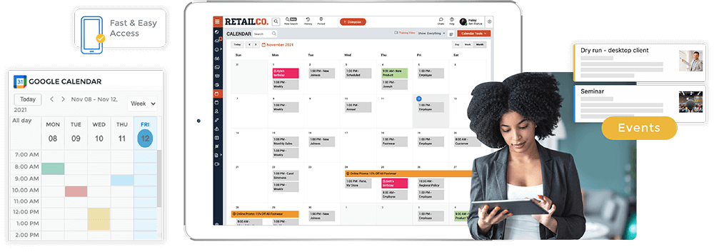 Manage Events With Personal & Team Calendar