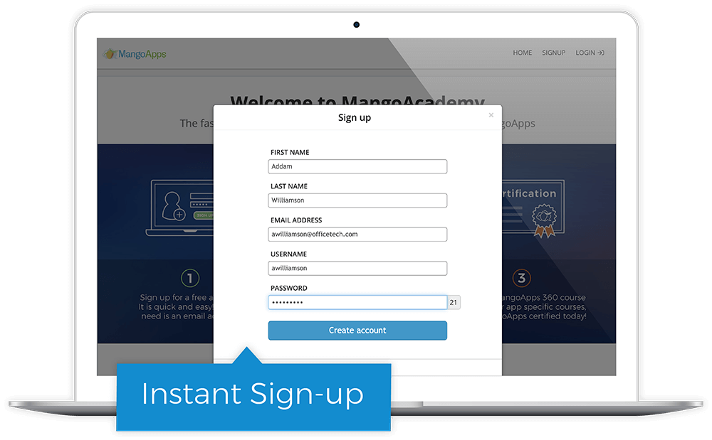 Free and Easy Sign-Up