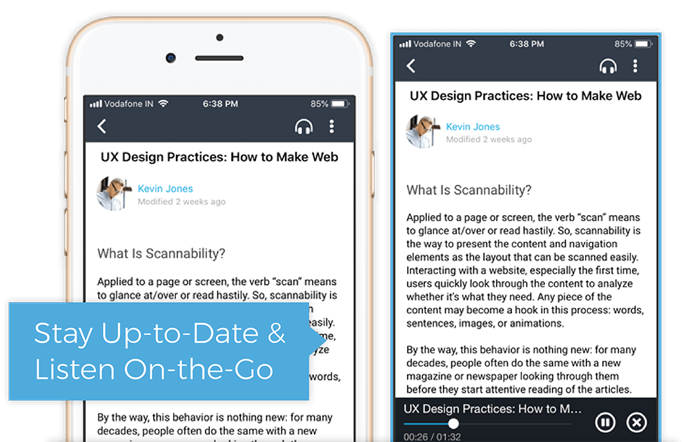 Company Posts Converted to Podcasts With Voice