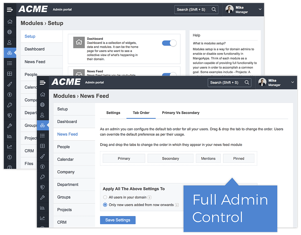 Administrator Control