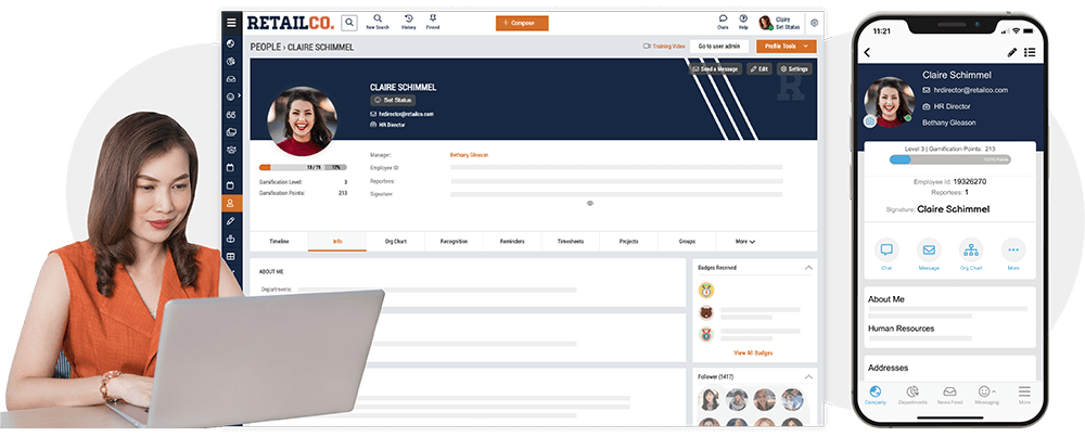 Personalized Employee Profile Pages