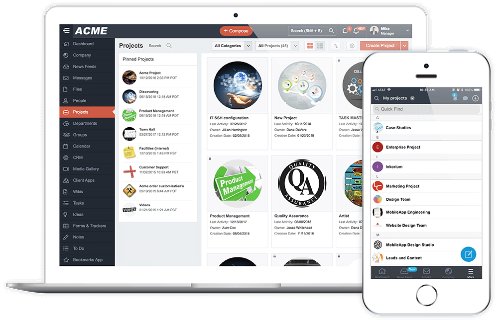 Flexible project workspaces
