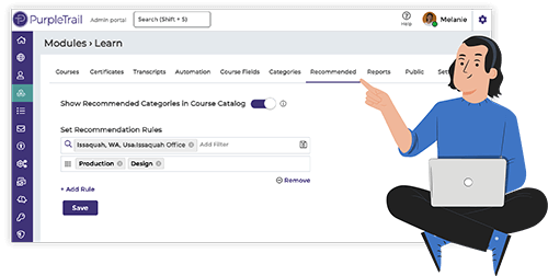 Assign mandatory courses with a click of a button