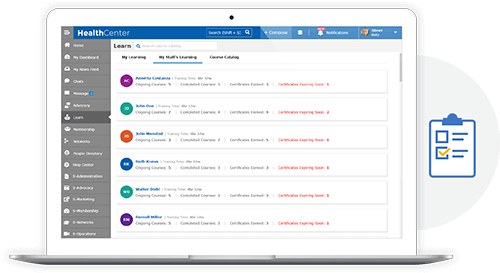 Maintain a high level overview of employee learning progress