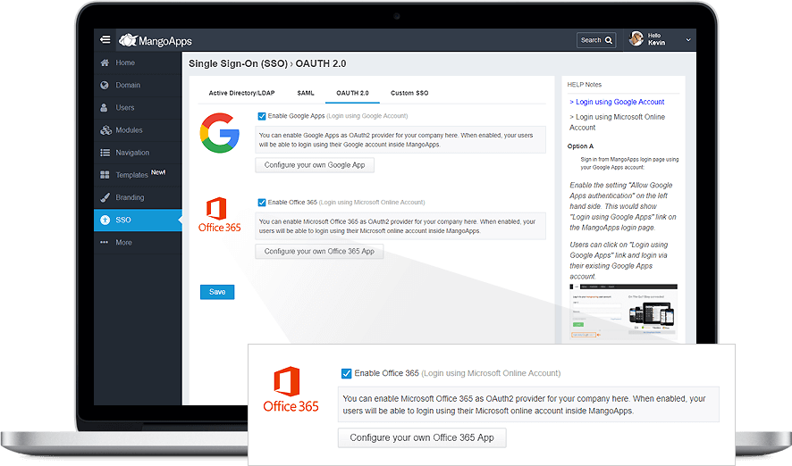 Connecting Office 365 to MangoApps is Easy