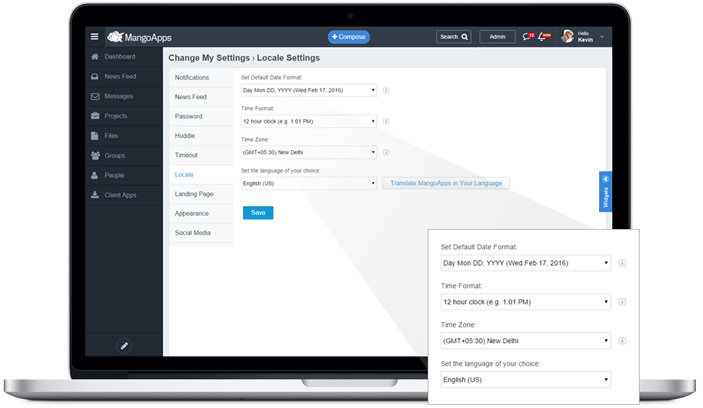 Personalize your language, date, time preferences