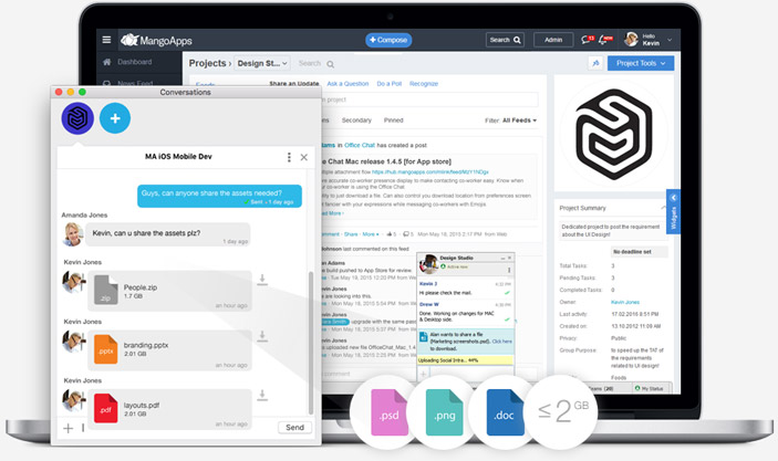 Real time sharing of large files (2 GB per file)