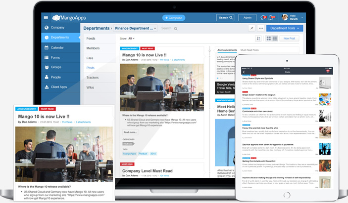 Posts to share department news, policy changes and announcements