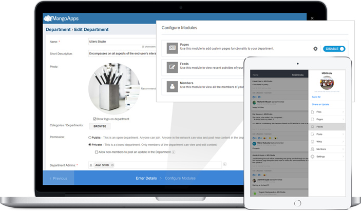Configure the department functionality as per your business needs