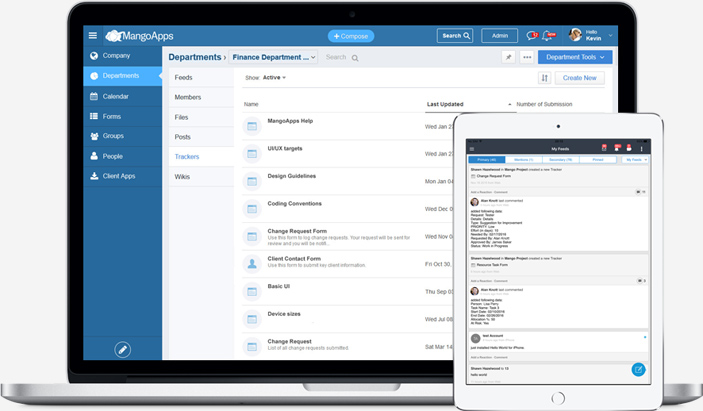 Trackers to coordinate and track list of requests, submissions