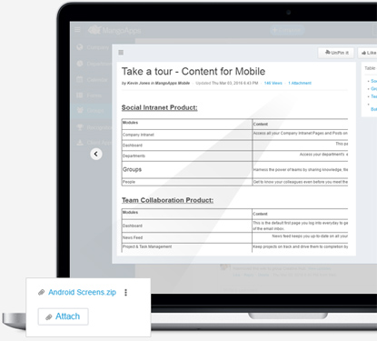 Attach files anywhere