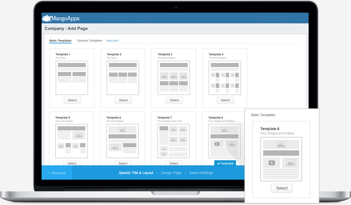 Create and change company pages easily