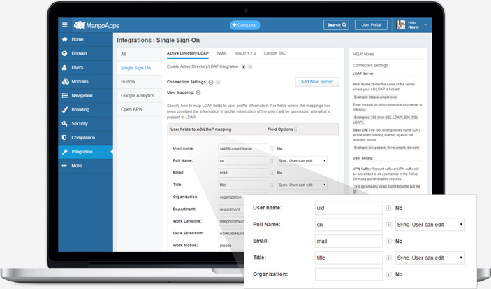 Easily Integrate with Active Directory or LDAP