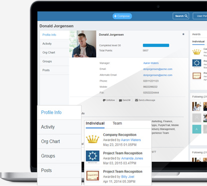 Your profile is your personalized view for others in the company