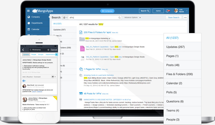 Full content search inside everything you have access to in your network