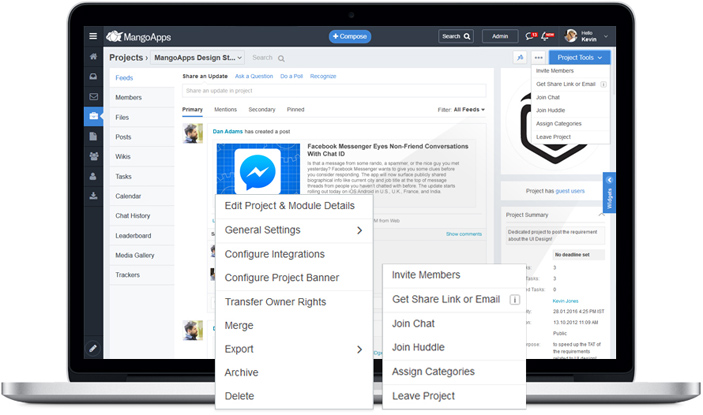 Administration tools for control and moderation