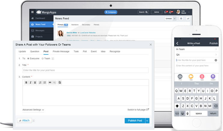 The always accessible compose button on any device