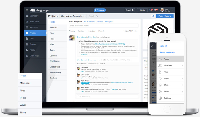 Customize projects from simple to full featured