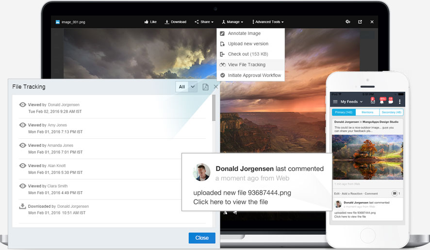 Track, report and manage