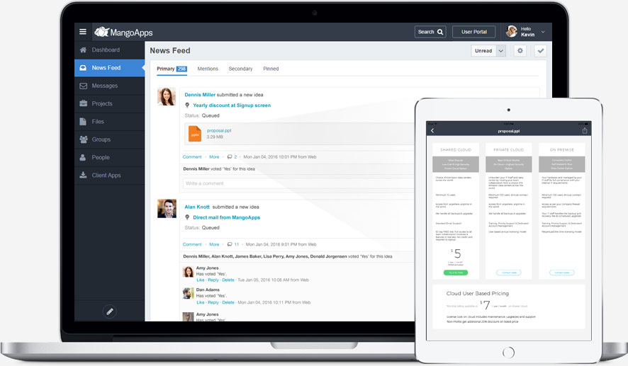 Attach proposals directly with your ideas as attachments