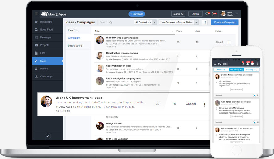 Campaign management to capture the greatest value from ideas