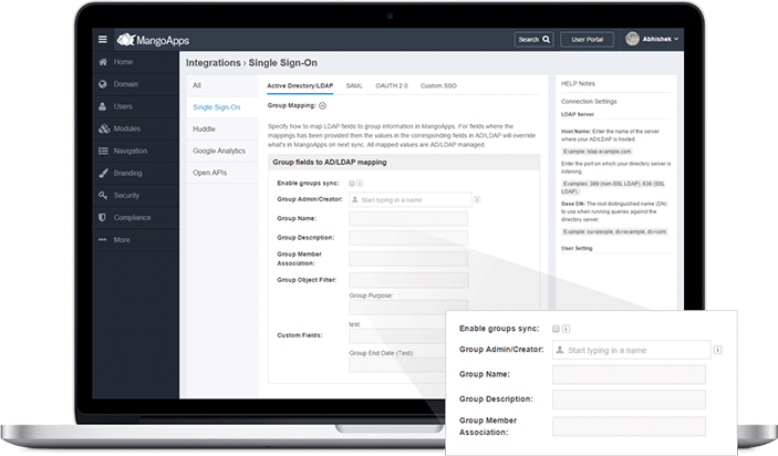 Connect with Active Directory or LDAP groups