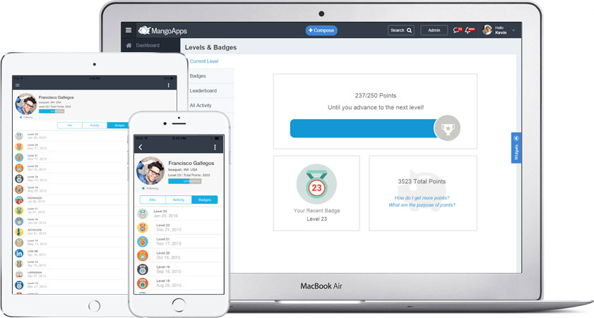Gamification with Levels & Badges