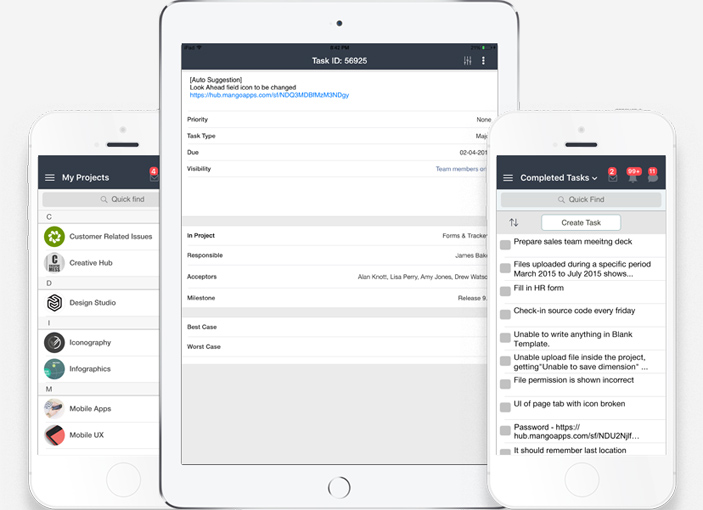 Communicate across multiple projects and get your tasks done on the go