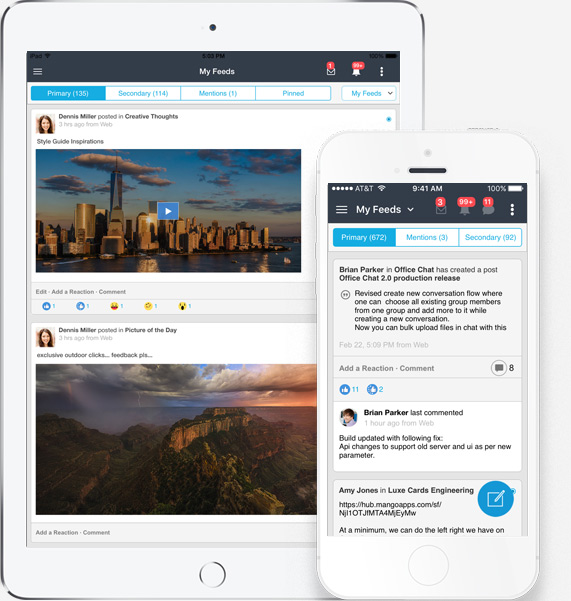 Enterprise social network on mobile