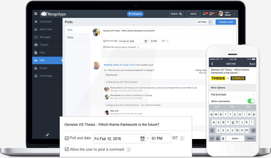 Improve polls by editing and enabling comments