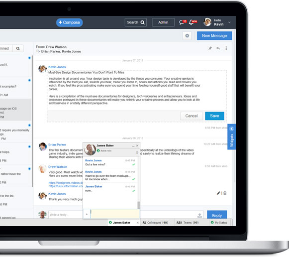 Edit messages or switch to instant messaging