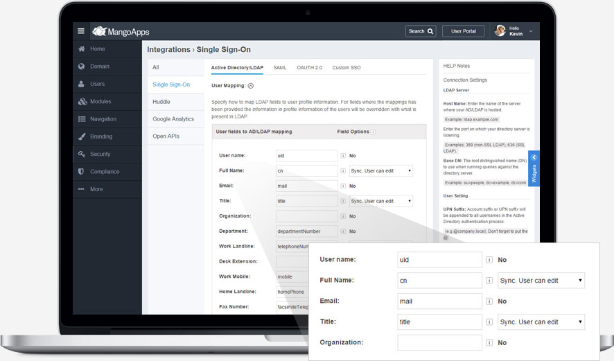 Easily Integrate with Active Directory or LDAP