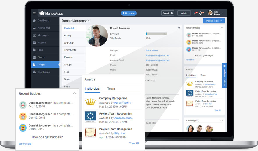 Personalized detailed profile pages
