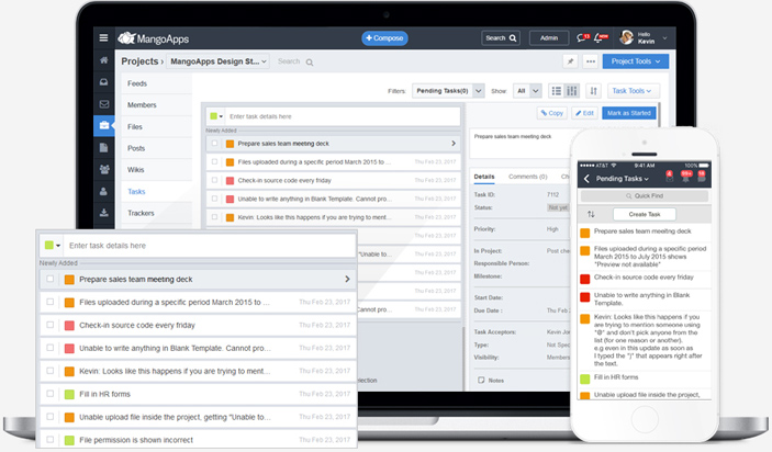 Tasks to track work and get results