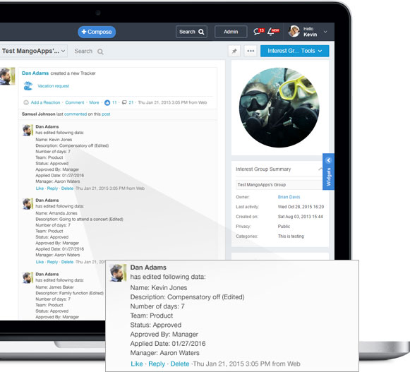 Get automatic updates from your team on any device